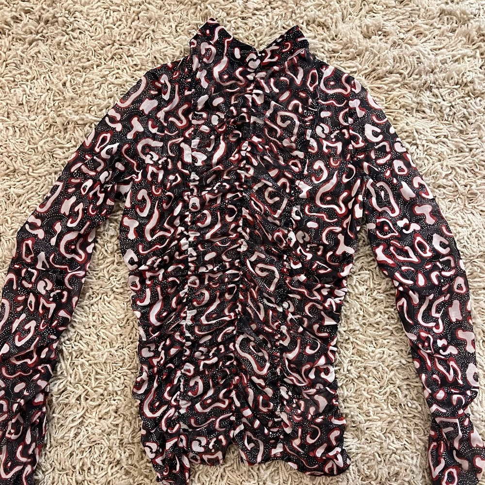 Rebecca Minkoff mesh abstract patterned top